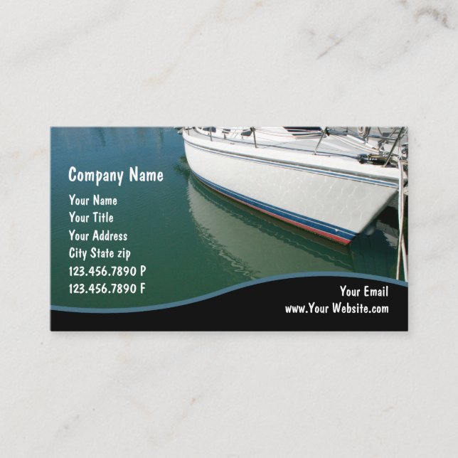 Boat Maintenance Business Cards (Front)