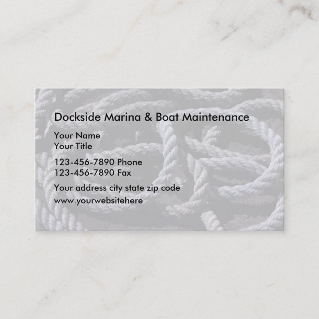 Boat Marina Business Cards (Front)
