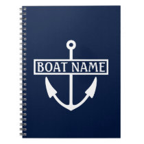 Boat Name Anchor Captain's Log Notebook Boat Name Anchor Captain's Log Notebook