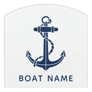 Boat Name Anchor Cruise Trip Custom Door Sign