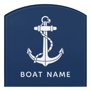 Boat Name Anchor Cruise Trip Custom Door Sign