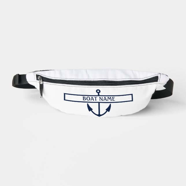 Boat Name Anchor Fanny Pack (Front)