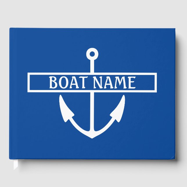 Boat Name Anchor Guest Book (Front)