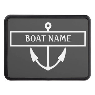Boat Name Anchor Hitch Cover