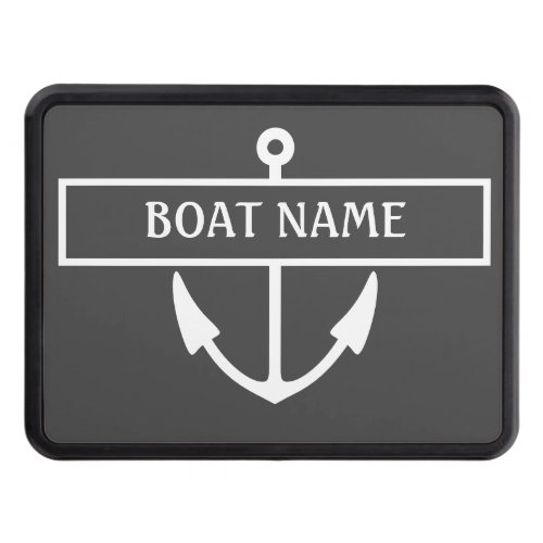 Boat Name Anchor Hitch Cover