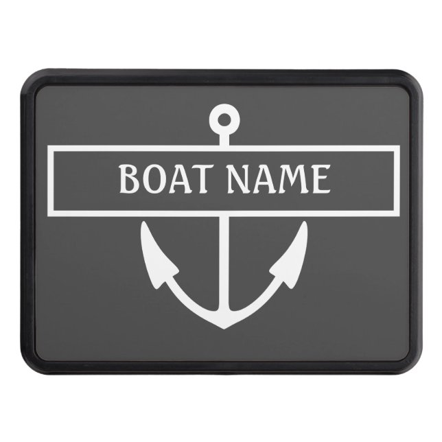 Boat Name Anchor Hitch Cover (Front)