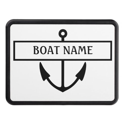 Boat Name Anchor Hitch Cover