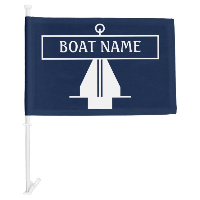 Boat Name Anchor  House Flag (Front)