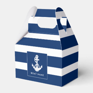 Boat Name Anchor Nautical Custom Favor Boxes
