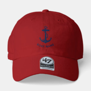 Boat Name and Anchor Beach Trip Custom 47 Brand Hat