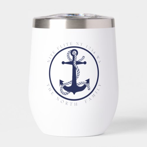 Boat Name and Anchor ID619 Thermal Wine Tumbler
