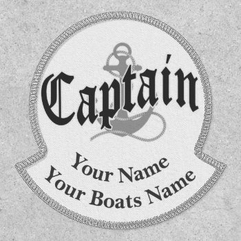Boat Name And Captains Patch by customthreadz at Zazzle