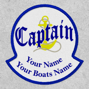 Boat name and captains patch