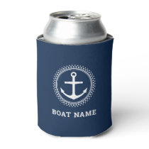 Boat name and nautical anchor can cooler Boat name and nautical anchor can cooler