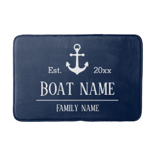 Boat name bath mat
