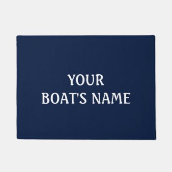 Boat Name Dock Mat by InkWorks at Zazzle