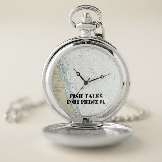 Boat Name 🚤⛵ Fort Pierce Florida Nautical Pocket Watch (Inside)
