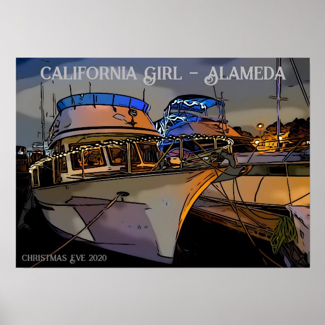 Boat Name/Home Port Giclee Photo/Fine Art Print Holder (Front)