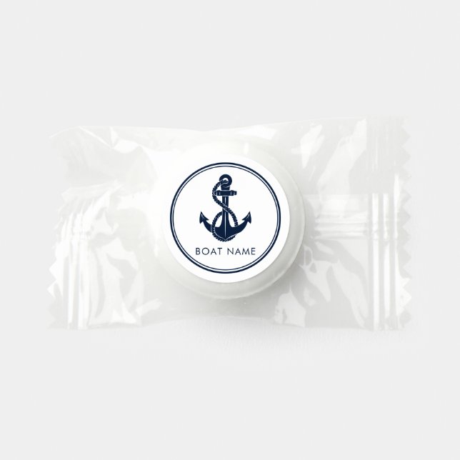 Boat Name Nautical Anchor Custom Life Saver® Mints (Front)