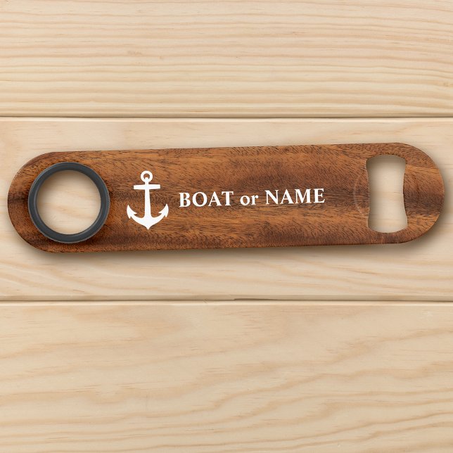 Boat Name Nautical Classic Anchor Wood Style Bar Key (Creator Uploaded)