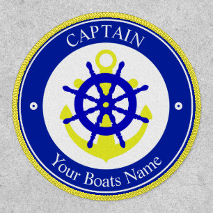 Boat name nautical ships anchor patch