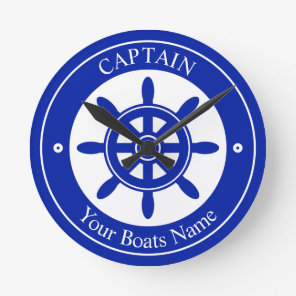 Boat name nautical ships wheel round clock
