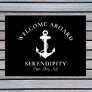 Boat Nautical Anchor Black Custom Welcome Aboard Doormat