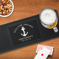 Boat Nautical Anchor Black Welcome Aboard