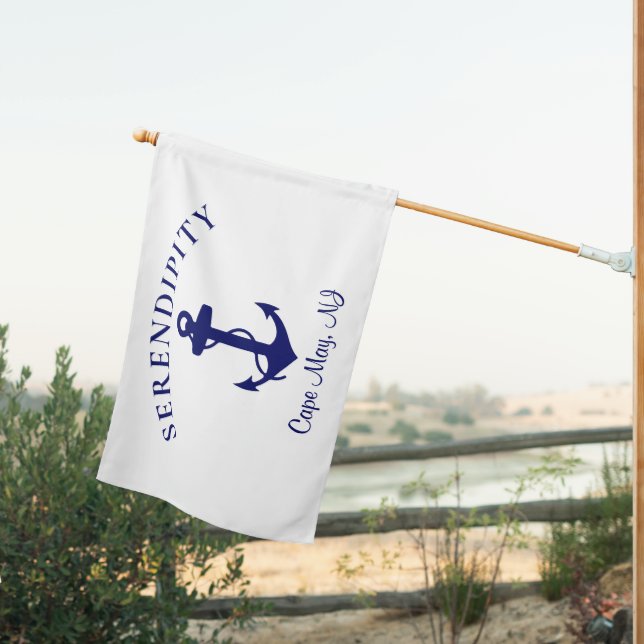 Boat Nautical Anchor House Flag (Insitu (Back))