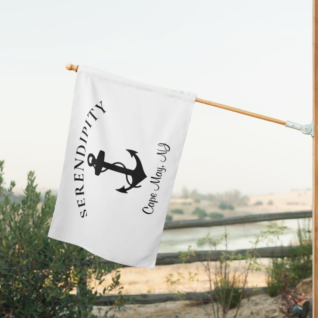 Boat Nautical Anchor House Flag (Insitu (Back))