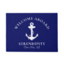 Boat Nautical Anchor Navy Custom Welcome Aboard Doormat