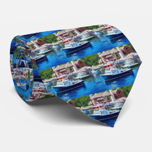 Boat Nautical Artwork Neck Tie