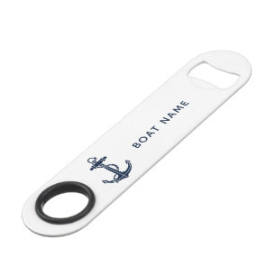 Boat Navy Blue Anchor Nautical Cruise Custom Bar Key