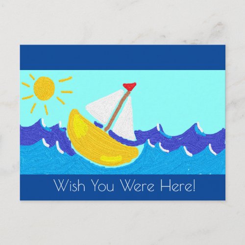 Boat on a Wave Postcard