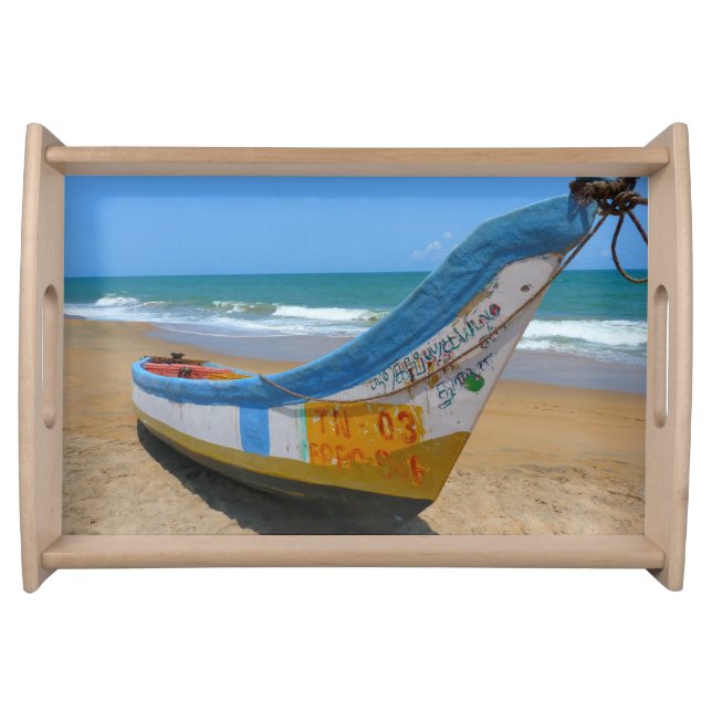 Boat on Beach Serving Tray (Front)