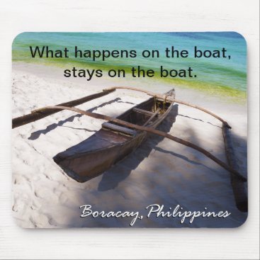 Boat on the Beach Boracay Philippines Mousepad Boat on the Beach Boracay Philippines Mousepad