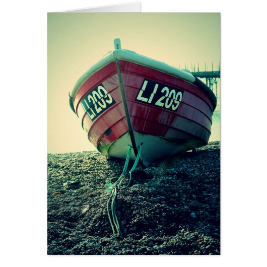 Boat on the Beach Cards (Front)