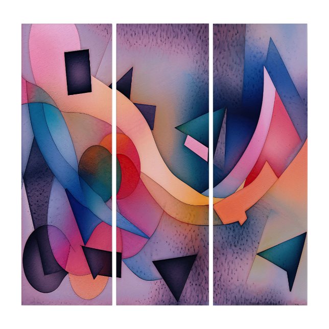 "Boat On Water" Contemporary Abstract Art (Front)