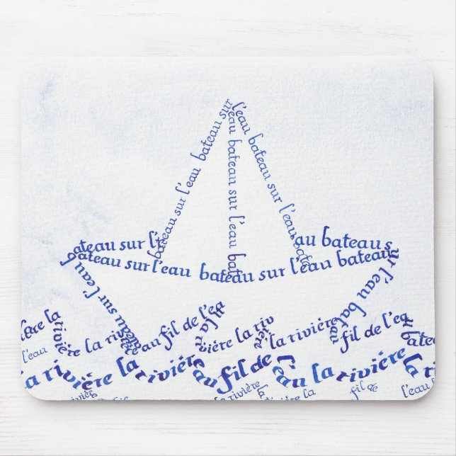 Boat on water mouse pad (Front)