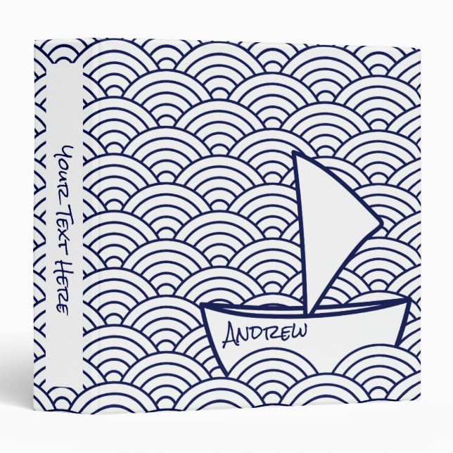 Boat on Waves Binder (Front/Spine)
