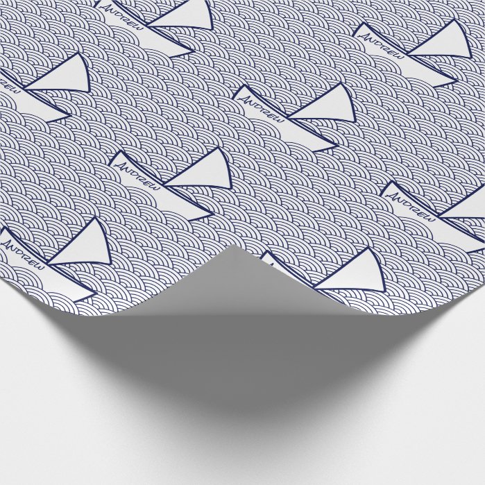 Boat on Waves Wrapping Paper