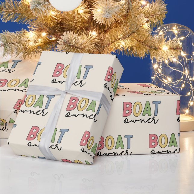 Boat Owner established New Boat Owner Gift Wrapping Paper (Holidays)