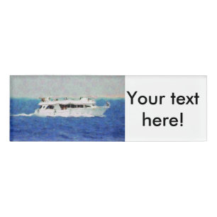 Boat painting name tag