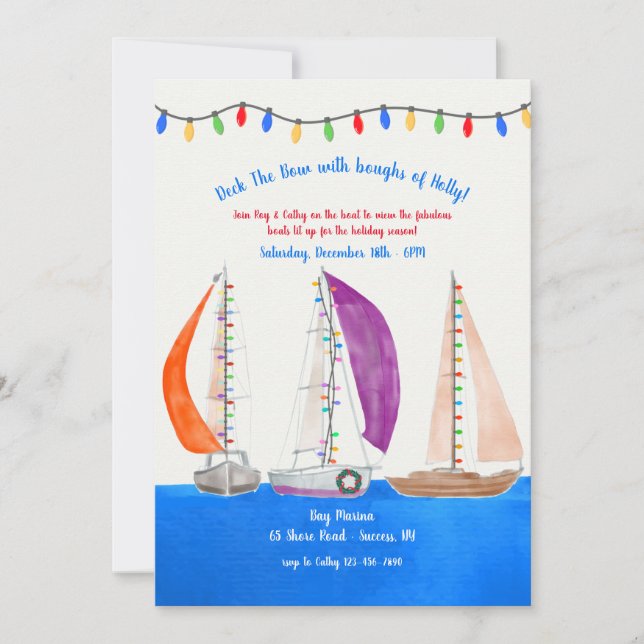 Boat Parade of Lights Invitation (Front)