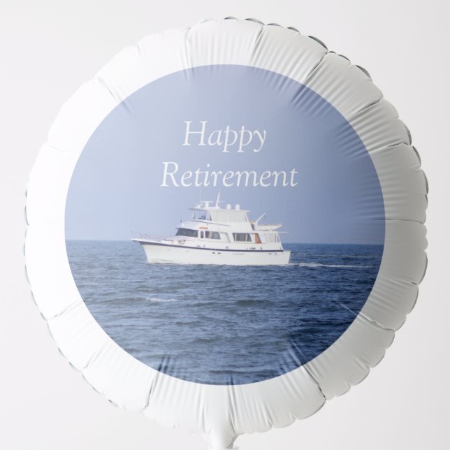 Boat Photo Retirement Balloon (Front)