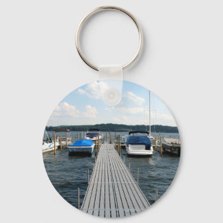 Boat Pier - Chautauqua Lake Keychain