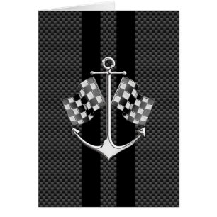 Boat Racing Nautical in Carbon Fiber Style Decor