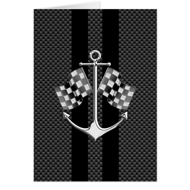 Boat Racing Nautical in Carbon Fiber Style Decor (Front)