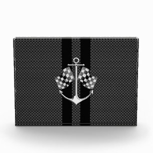 Boat Racing Nautical in Carbon Fiber Style Decor Award