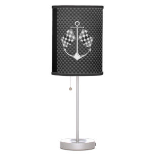 Boat Racing Nautical in Carbon Fiber Style Decor Table Lamp